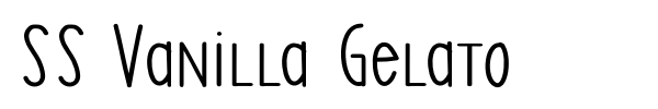 SS Vanilla Gelato font preview